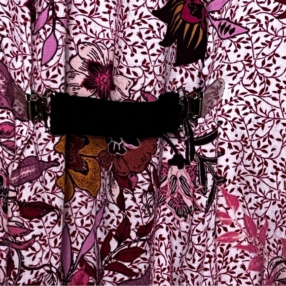 Knox Rose | Pink Floral Boho Peasant Blouse, Large - Picture 7 of 9